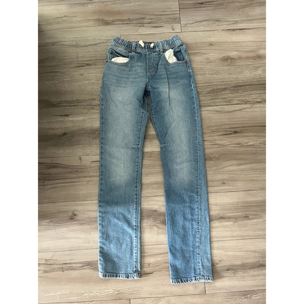 Gap Kids Boys XXL Stretch Slim Blue Denim Pull On Elastic Waist Jeans 14‎ 16